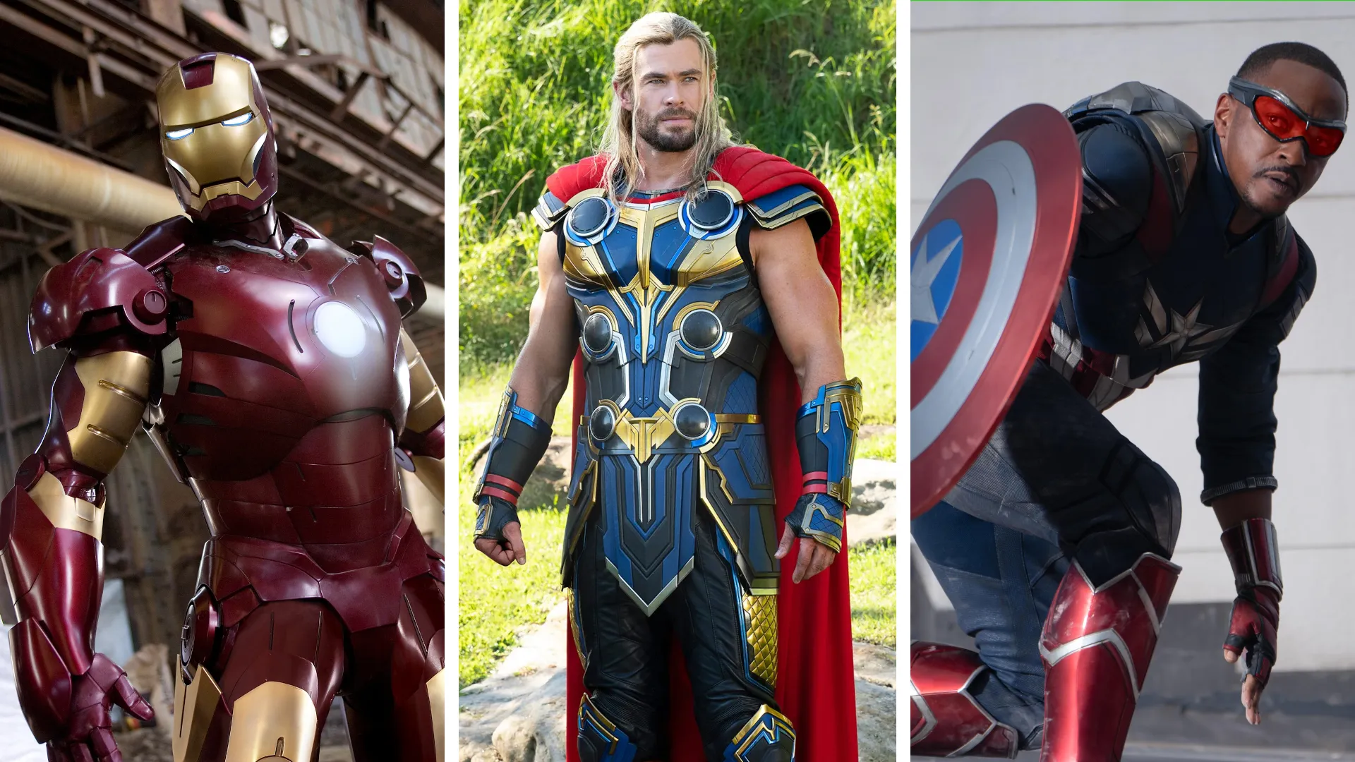 Iron Man, Thor und Captain America