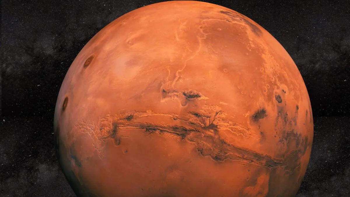 Eine Darstellung des Mars als eine trockene und karge Welt. Doch das war nicht immer so. Wohin ist das Wasser des roten Planeten verschwunden?
